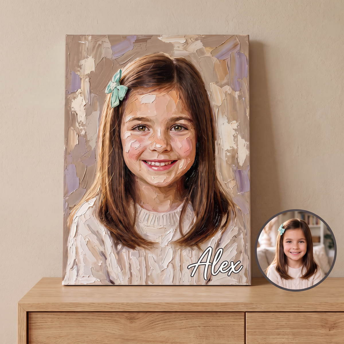 Tablou pe pânză cu fotografie în stil pictură în ulei și nume – Personalizat #98468 [PC-GALLERY:cmvlwrdzs007jqsla5ggvi9xy:86910090-510c-4b6a-ae50-6af03d19ad28:bfc2f1e7a91bdeccf66600fd84d88c57e55fe0d3c5166329b7f7d2cf01f4c674]