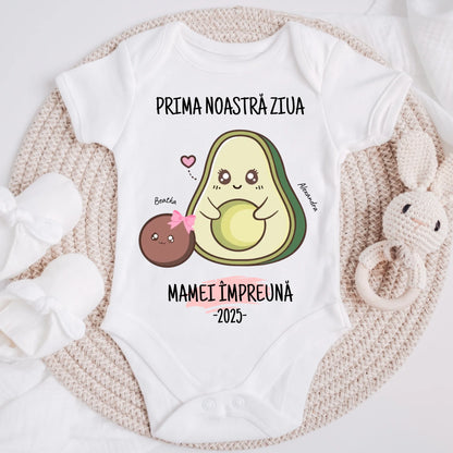 Tricou pentru mamă și copil - Avocado - Personalizat - Cadou de Ziua Mamei #1841