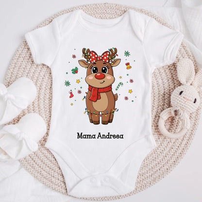 Tricou de Crăciun pentru familie cu ren #8812