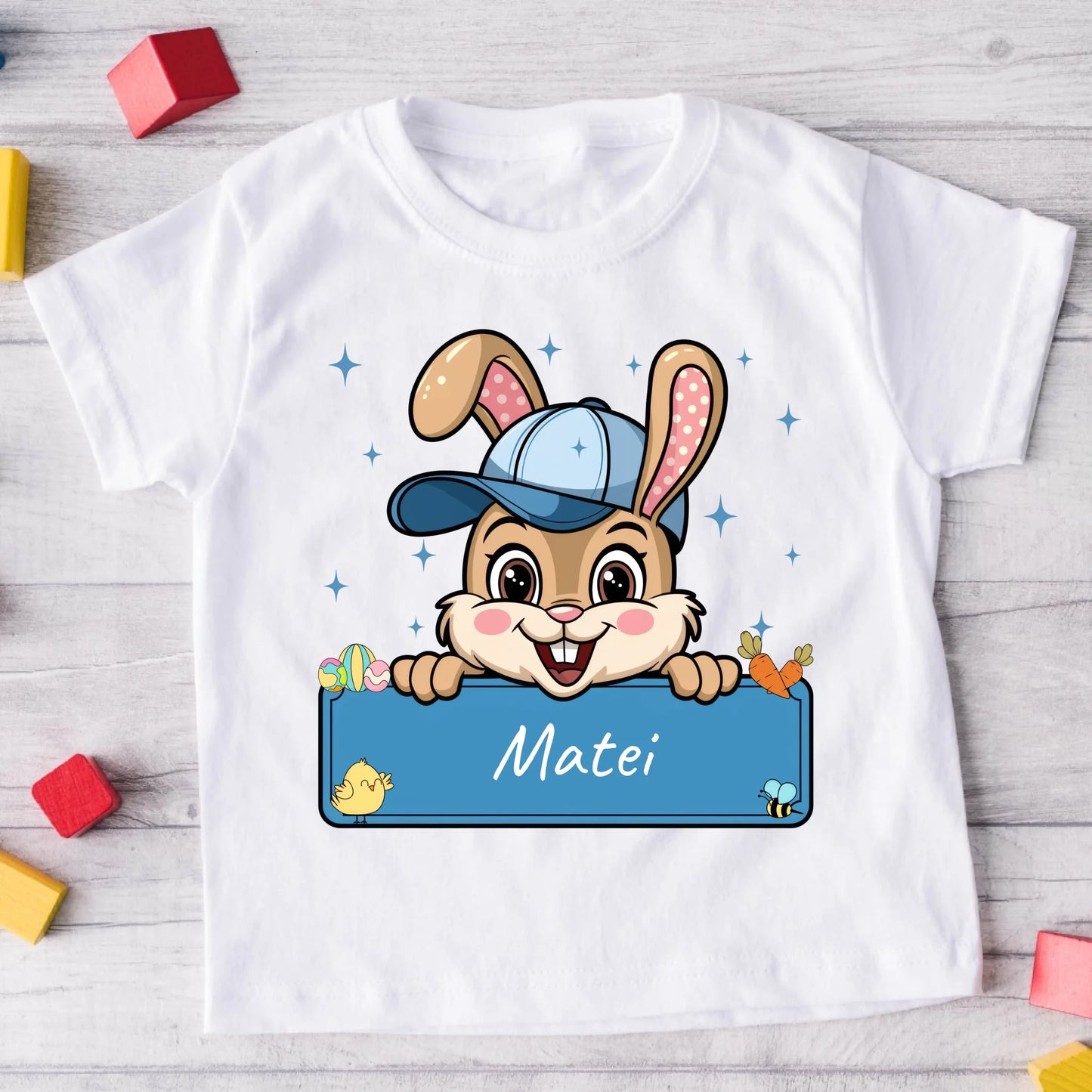 Tricou personalizat de Paște cu iepuraș #8241