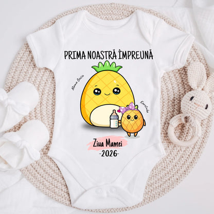 Tricou pentru mamă și copil - Ananas - Personalizat - Cadou de Ziua Mamei #1853