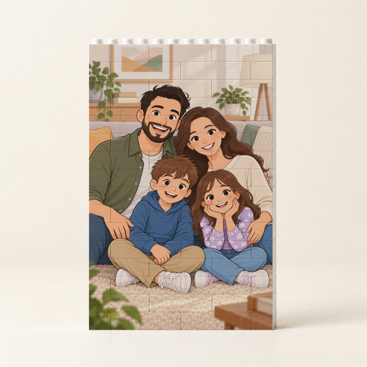 Cuburi personalizate cu fotografia familiei #90072 – Vertical