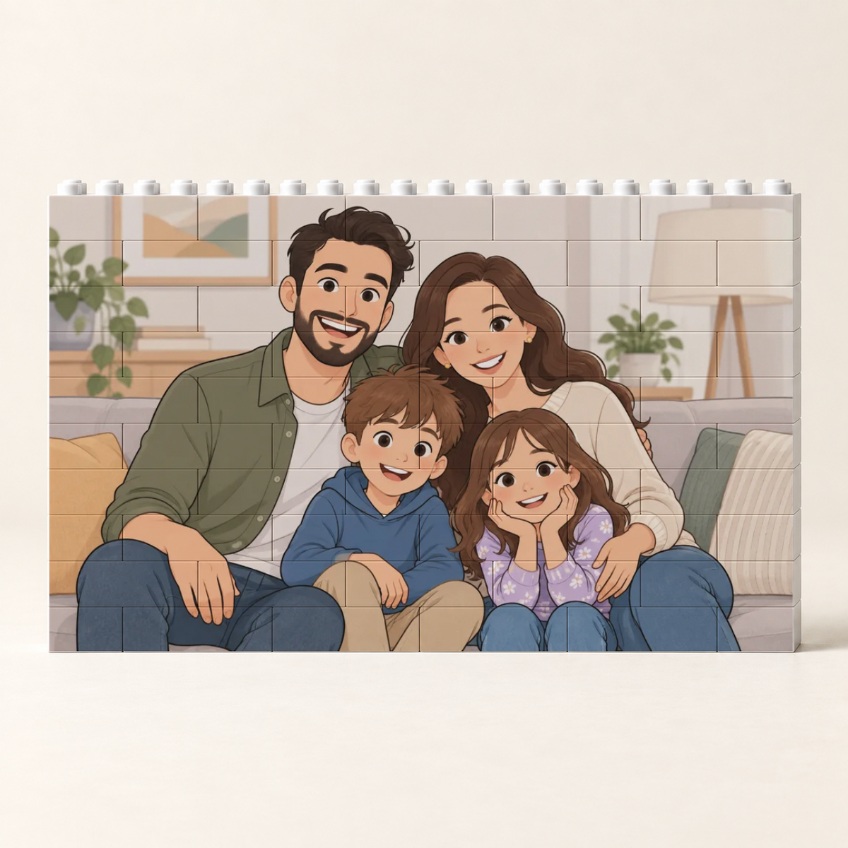 Cuburi personalizate cu fotografia familiei #90072 – Orizontal