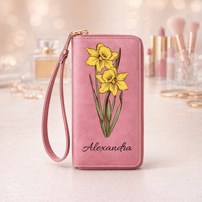 Portofel personalizat cu o floare de ziua de naștere și numele persoanei [PC-MOCKUP:cmv77mk7g00flmrab5dkpwind:4a1ba226afbaf339c249d081:4a1ba226afbaf339c249d081b9a85b4a8955650bbd6144a3d3997a0f907af93a]