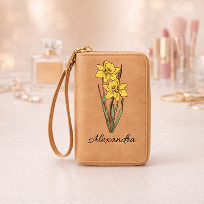 Portofel personalizat cu o floare de ziua de naștere și numele persoanei [PC-MOCKUP:cmv77mk7g00flmrab5dkpwind:53efafc5a2f26d811746854d:53efafc5a2f26d811746854d5cca9a7ada8caa5c8d840814e4ba033081e738d2]