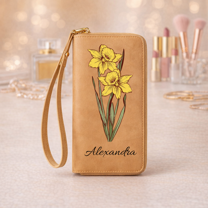 Portofel personalizat cu o floare de ziua de naștere și numele persoanei [PC-MOCKUP:cmv77mk7g00flmrab5dkpwind:f04c89298942704a31206a2b:f04c89298942704a31206a2b9dda6968ec216b36d9d7cbcb4d57097d0412a125]