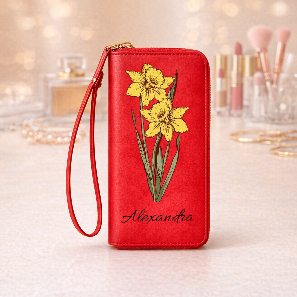 Portofel personalizat cu o floare de ziua de naștere și numele persoanei [PC-MOCKUP:cmv77mk7g00flmrab5dkpwind:249875675a962983b876a439:249875675a962983b876a439fa614826e0d90a91b5902bd5c3b9045ea0f40b79]