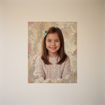 Tablou pe pânză cu fotografie în stil pictură în ulei și nume – Personalizat #98468 [PC-MOCKUP:cmvlwrdzs007jqsla5ggvi9xy:8681e504b9786d3436cd07e4:8681e504b9786d3436cd07e4cfcc3c92a58e44bccab372d9f60056476973a994]