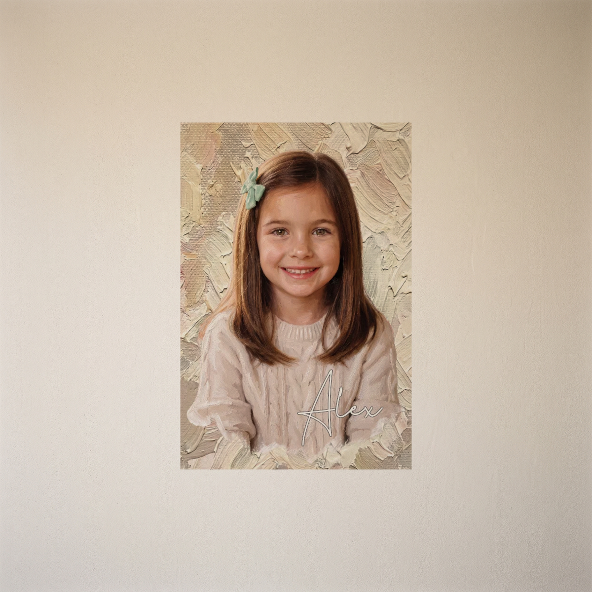 Tablou pe pânză cu fotografie în stil pictură în ulei și nume – Personalizat #98468 [PC-MOCKUP:cmvlwrdzs007jqsla5ggvi9xy:1712a60600cda8ebc1ab4b7b:1712a60600cda8ebc1ab4b7b2aaa4e866bd127b0369e4f3a2e8d4eb9b2963bb7]